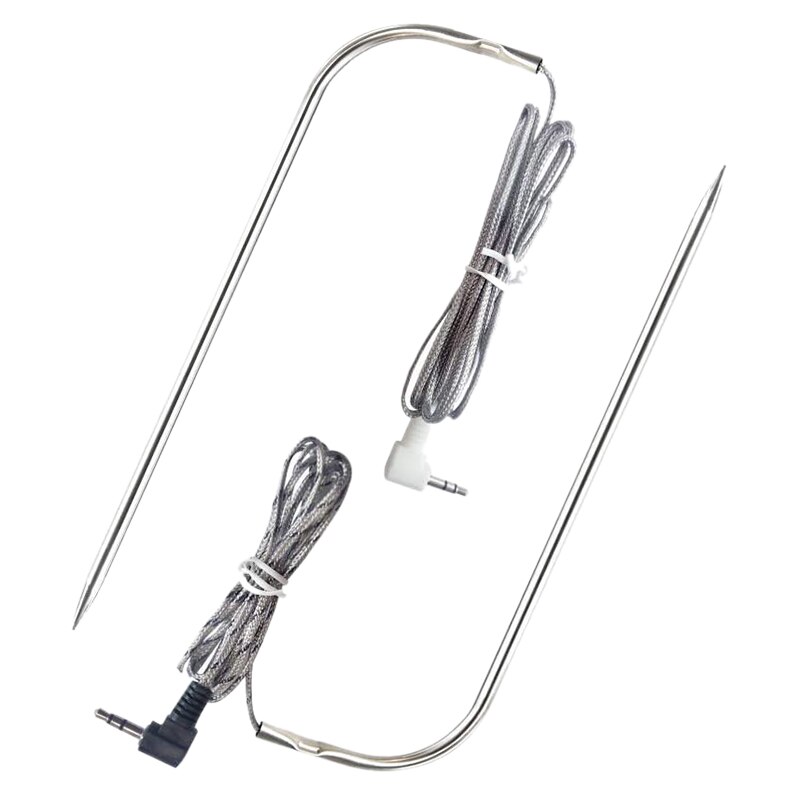 2 Stck Ersatz Wasserdichte Fleisch Sonde Kompatibel für Traeger BBQ grillen 3,5mm Stecker Fleisch BBQ Digital Thermostat Sonden