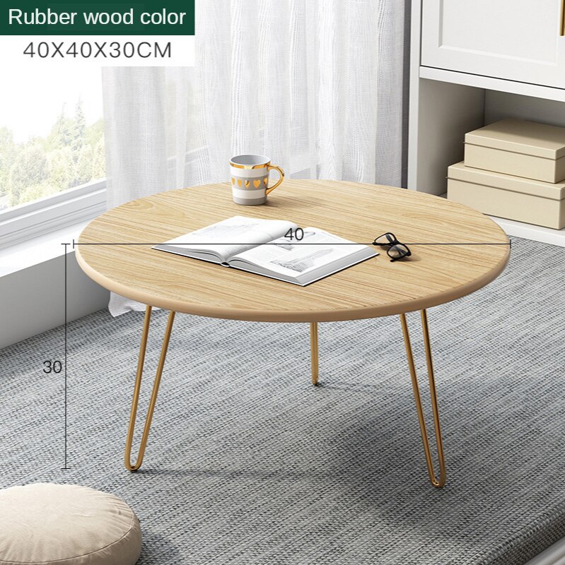 K-Star Bay Window Small Coffee Table Light Luxury Home Balcony Small Table Simple Modern Sitting Tatami Table: Square Wood 40x40x30
