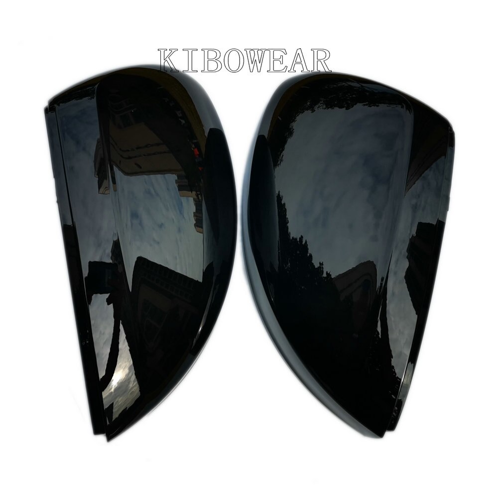 Svart sidespeildeksel for vw tiguan allspace l  mk2 erstatning (blank perle svart)