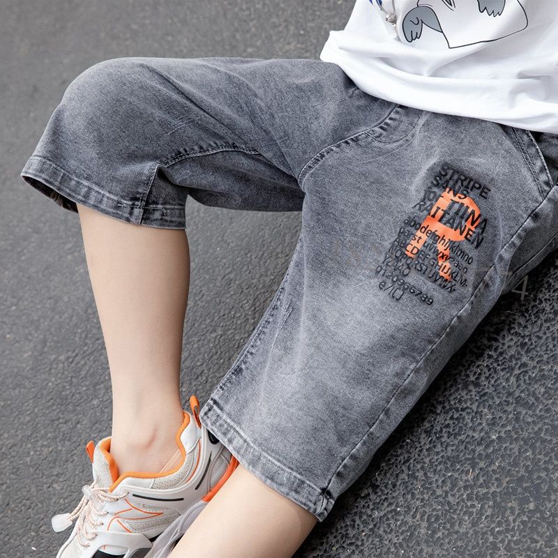 2022 New Summer Kids Baby Boys Jeans abbigliamento pantaloncini di Jeans pantaloni vita elastica pantaloni corti bambini ragazzo abbigliamento Casual 4-12Y
