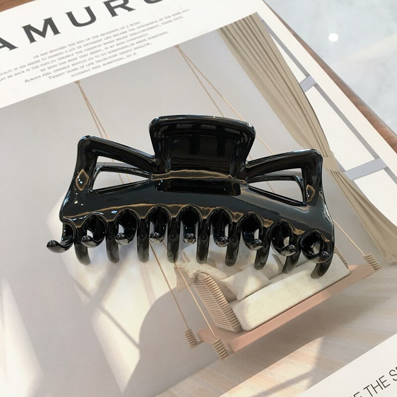 Huanzhi 2020 elegante grande resina multicolorido hairpins banho de cabelo captura tubarão clip para meninas acessórios de cabelo estilo de cabelo fazer: B-11x5.5cm