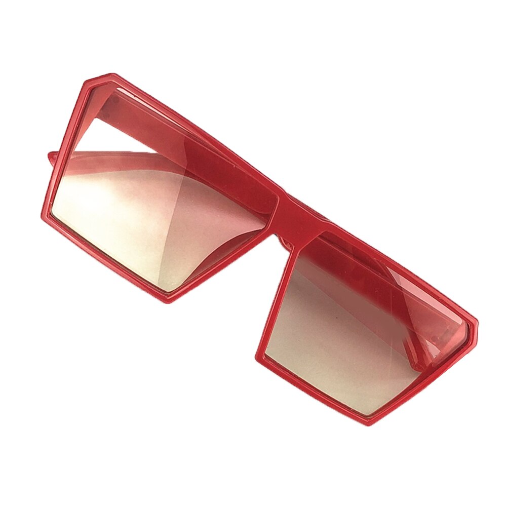Vierkante-Frame Glazen Kinderen Zonnebril Lente Zomer Kinderen Zonnebril Europese Stijl Grote Frame Kid Bril: Rood