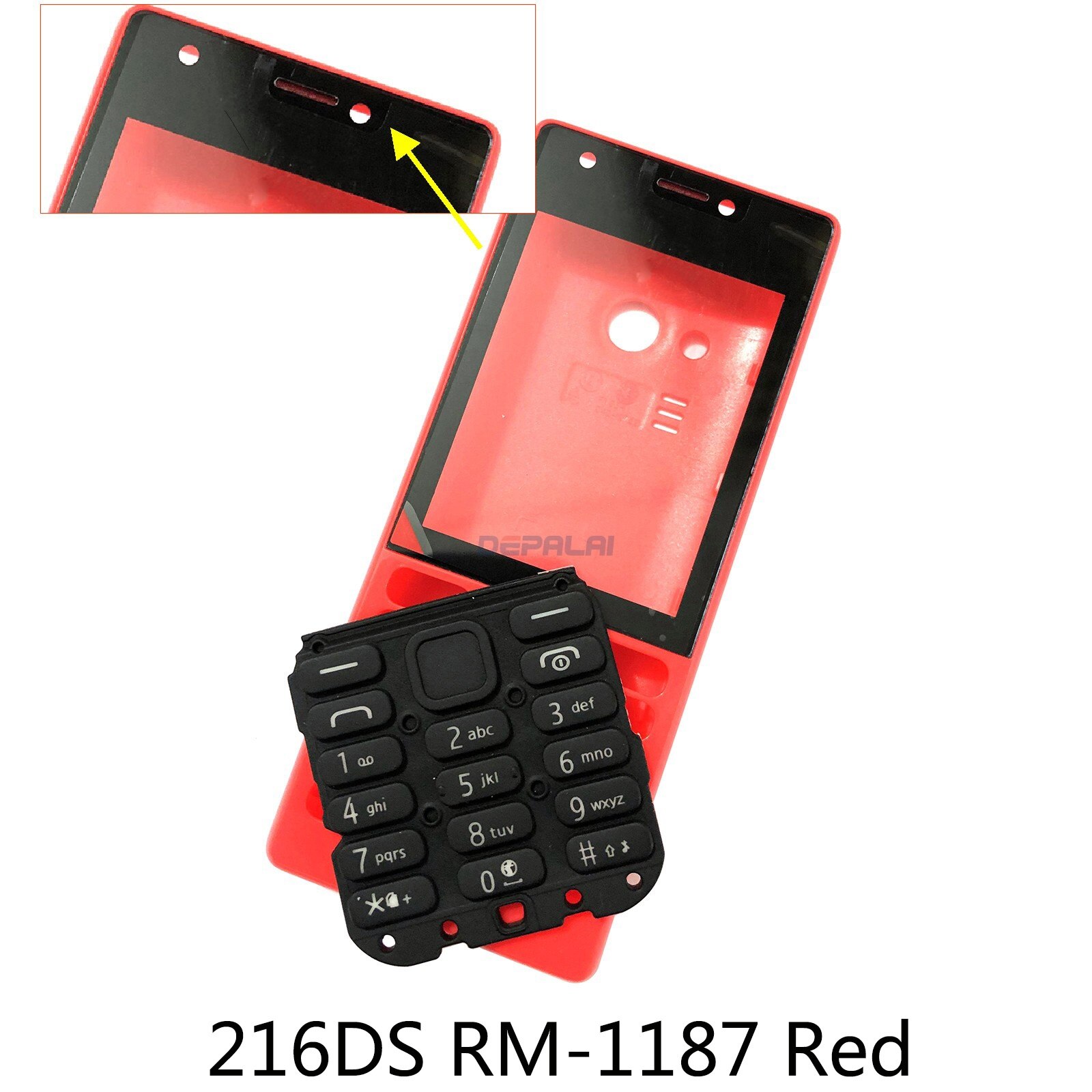 Housing For Nokia 150 Case 216 DS RM-1187 Mobile Phone Cover Case Keypad: WHITE