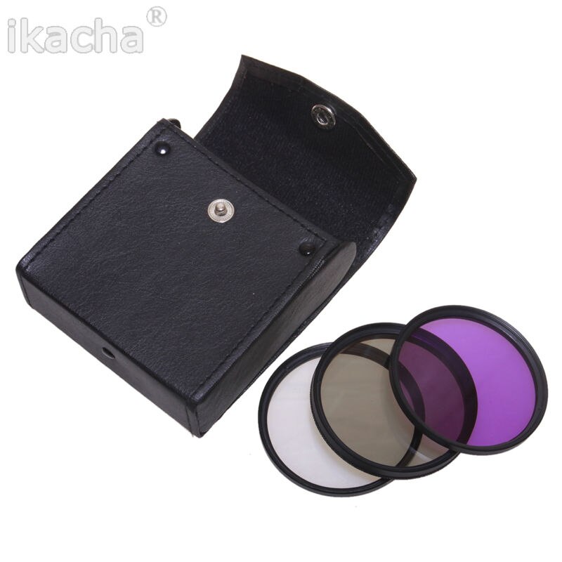 Camera Filter 52 55 58 62 67 72 77 MM UV CPL FLD Circulair Filter Set + Bloemblaadje Bloem Lens zonnekap + Lensdop voor Canon Nikon Pentax