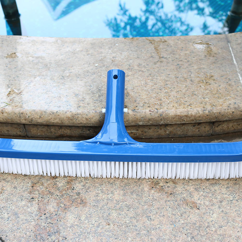Jet-Flo Curved Pool Brush 18" with Aluminum back and handle, nylon