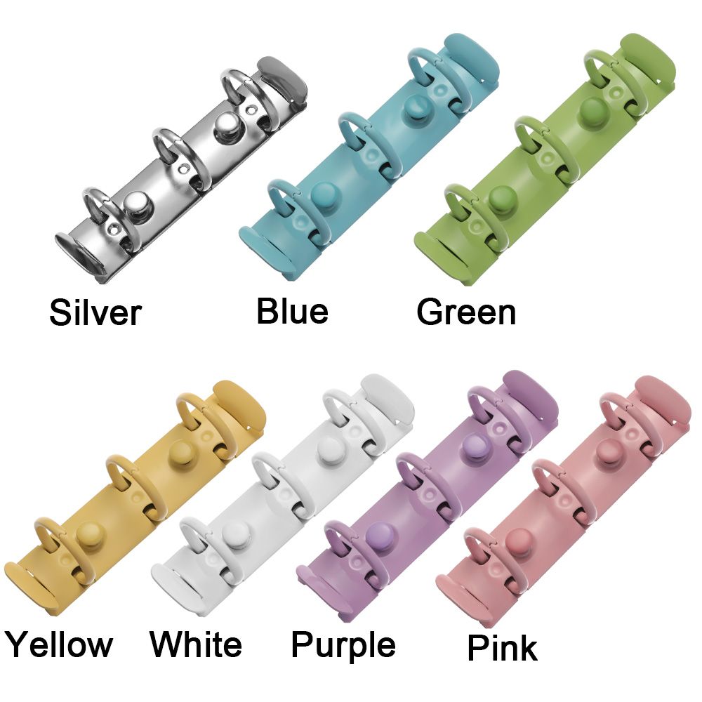 Metal Binding Clips Spiral Rings Binder Clip With 2 Pairs of Screw For Diary Notebook Planner A5 A6 A7 Binder Clip File Folder