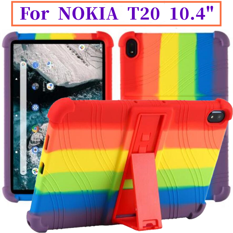Til nokia  t20 10.36 android nokia  t20 ta-1392 blødt silikone cover stand cover bagpå beskyttende tablet cover beskytte skal