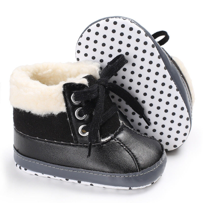 Rusland Winter Warm Baby Laarzen PU Leer Waterdicht Zachte Bodem Baby Laarzen Anti-slip Lace-up Baby Sneeuw laarzen Mode Sneakers