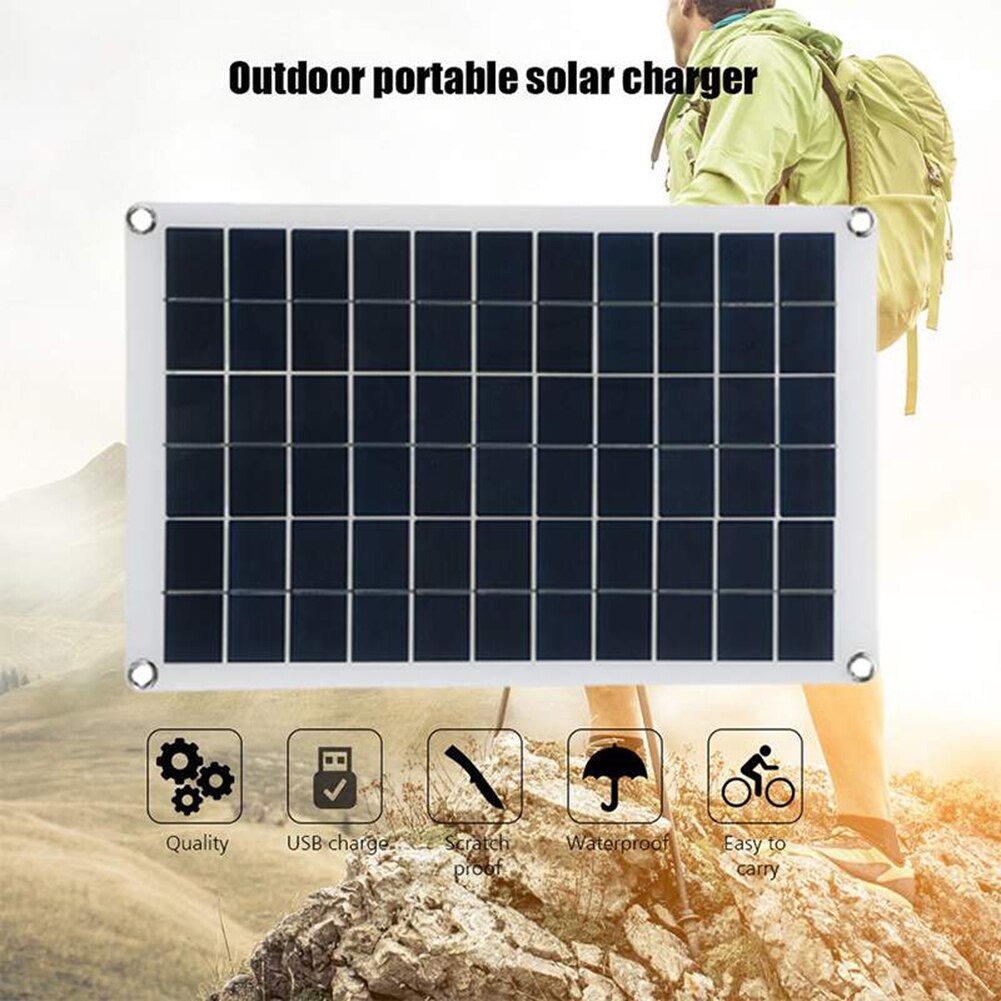 8W Waterproof Solar Panel Kit Outdoor Folding Pack Solar Cells Portable Monocrystalline Cell Solar Plate USB Charger