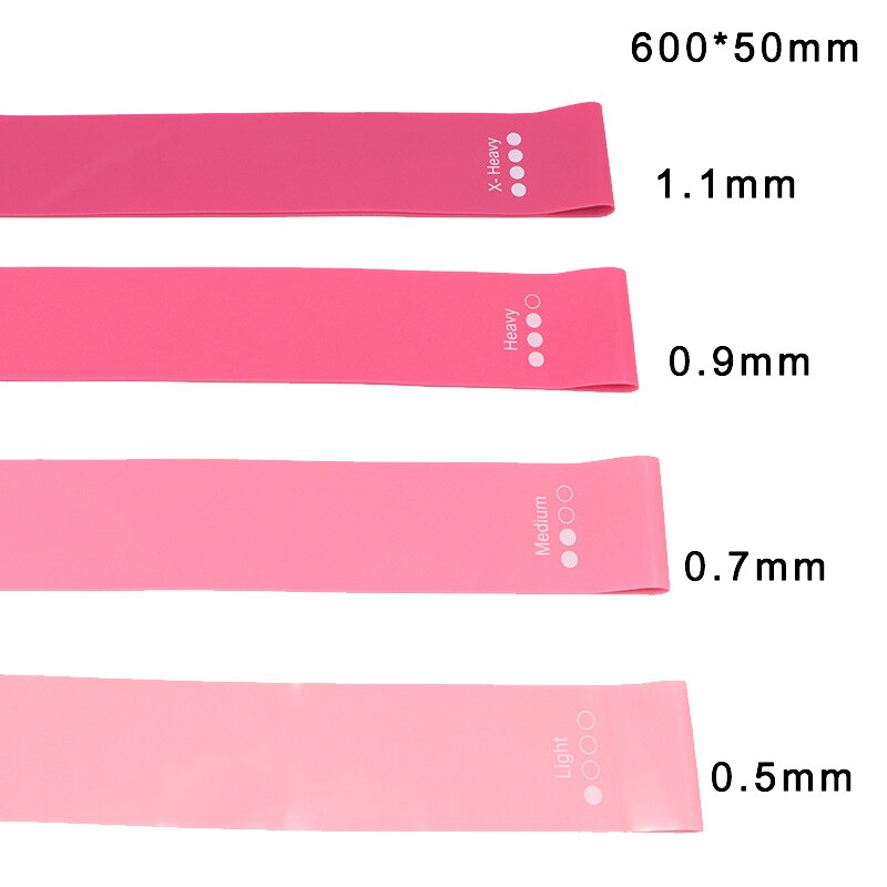 4 In 1 Roze Yoga Riemen Elastische Yoga Weerstand Band Yogic Riem Set