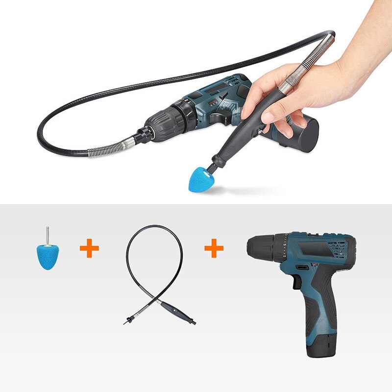 Car Mini Polishing Tools Kit for Wheel, Headlight Door Handle Polishing Buffing Pads Flexible Shaft for Rotary Polisher