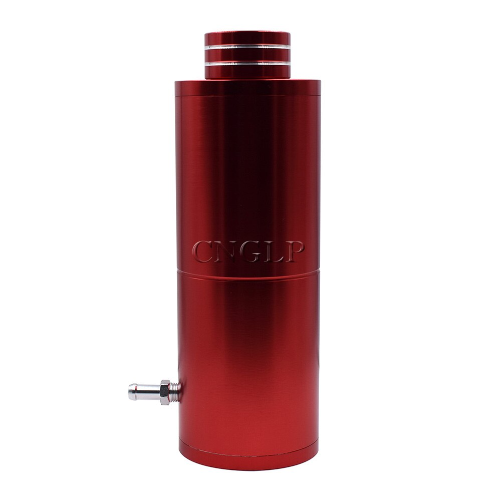800ML Universal Racing Radiator Coolant Overflow Billet Aluminum Oil Catch Tank Round Oil Catch Can Reservoir: Red