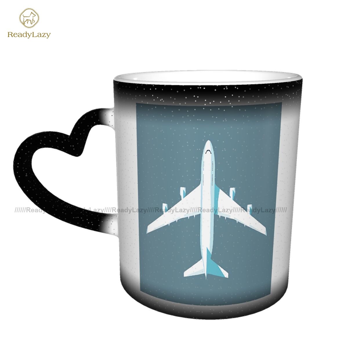 Taza plana de Chocolate que cambia de Color, tazas de Porcelana Vintage baratas