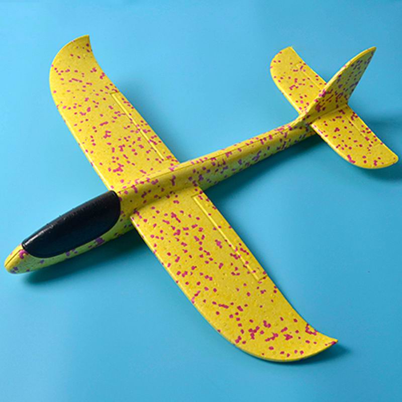 SAILEROAD 48 centimetri LED Lancio A Mano di Lancio Aereo Aereo Aliante Inerziale Schiuma Giocattolo Per Bambini Modello di Aereo per Esterni per Giochi Del Capretto: 48x50x22  yellow