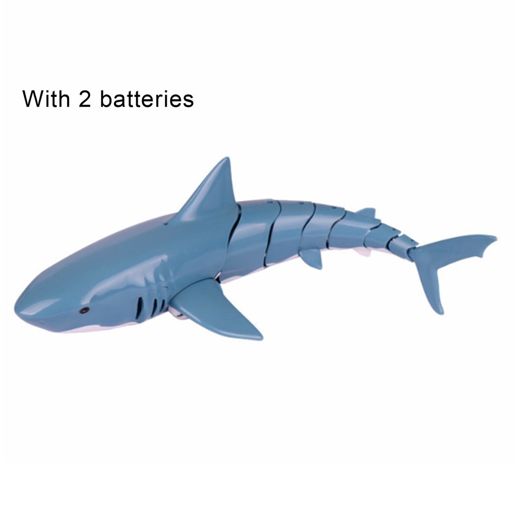 Mini rc ubåd 2.4g fjernbetjening små hajer fjernbetjening legetøj med usb-kabel elektrisk fisk legetøj fantastisk til børn børn: 2 stk batteri