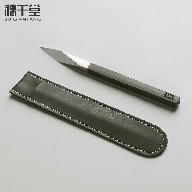 Stainless Steel Tea Knife Wood Handle Ceremony Handmade Vintage Sandalwood Tea Knife Prying Te Verde Chino Teaware 60: Style2