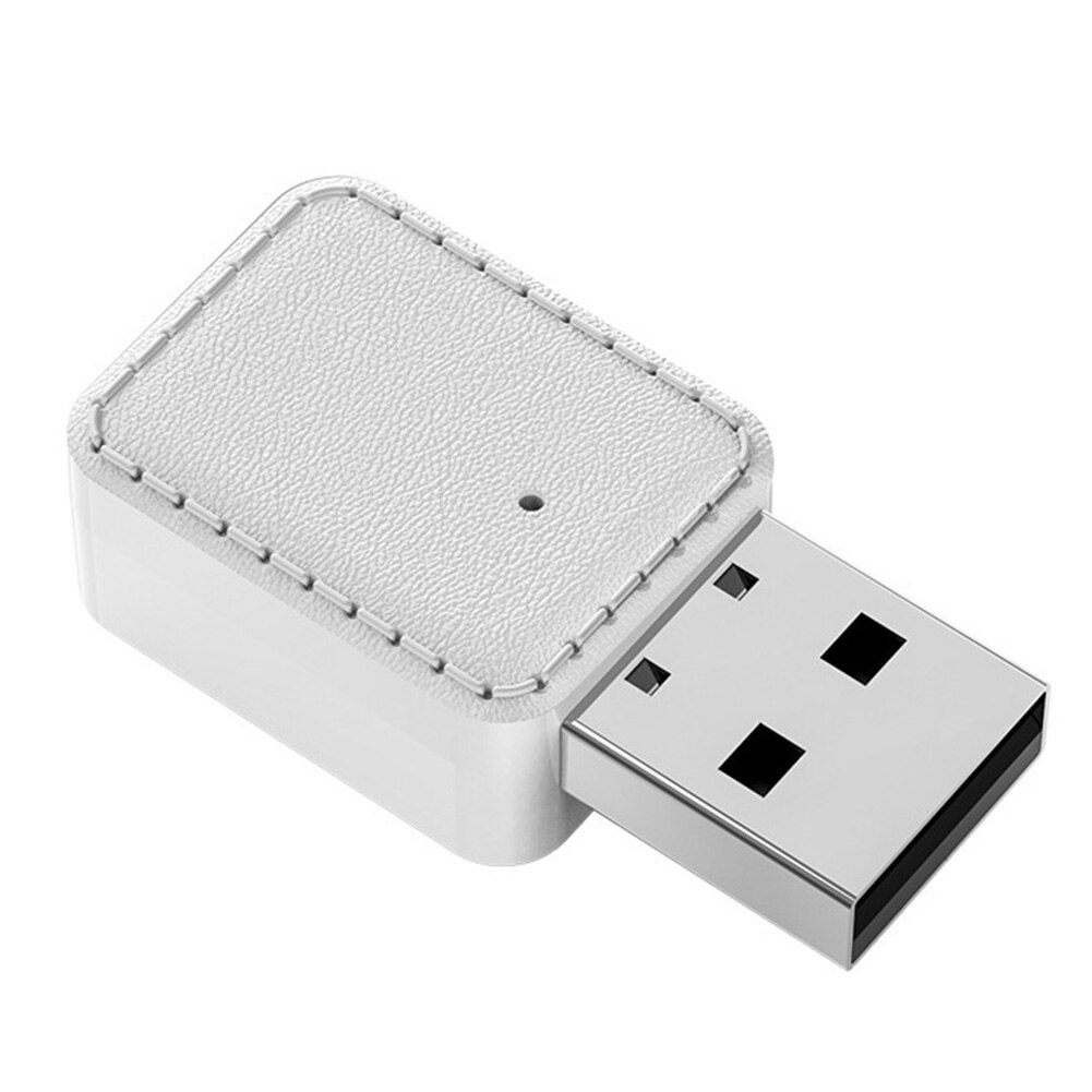 2 In 1 USB Bluetooth Adapter Speaker Plug And Play Mini Portable High Speed Wireless Receiver Transmitter 3.5mm Stereo Output: White