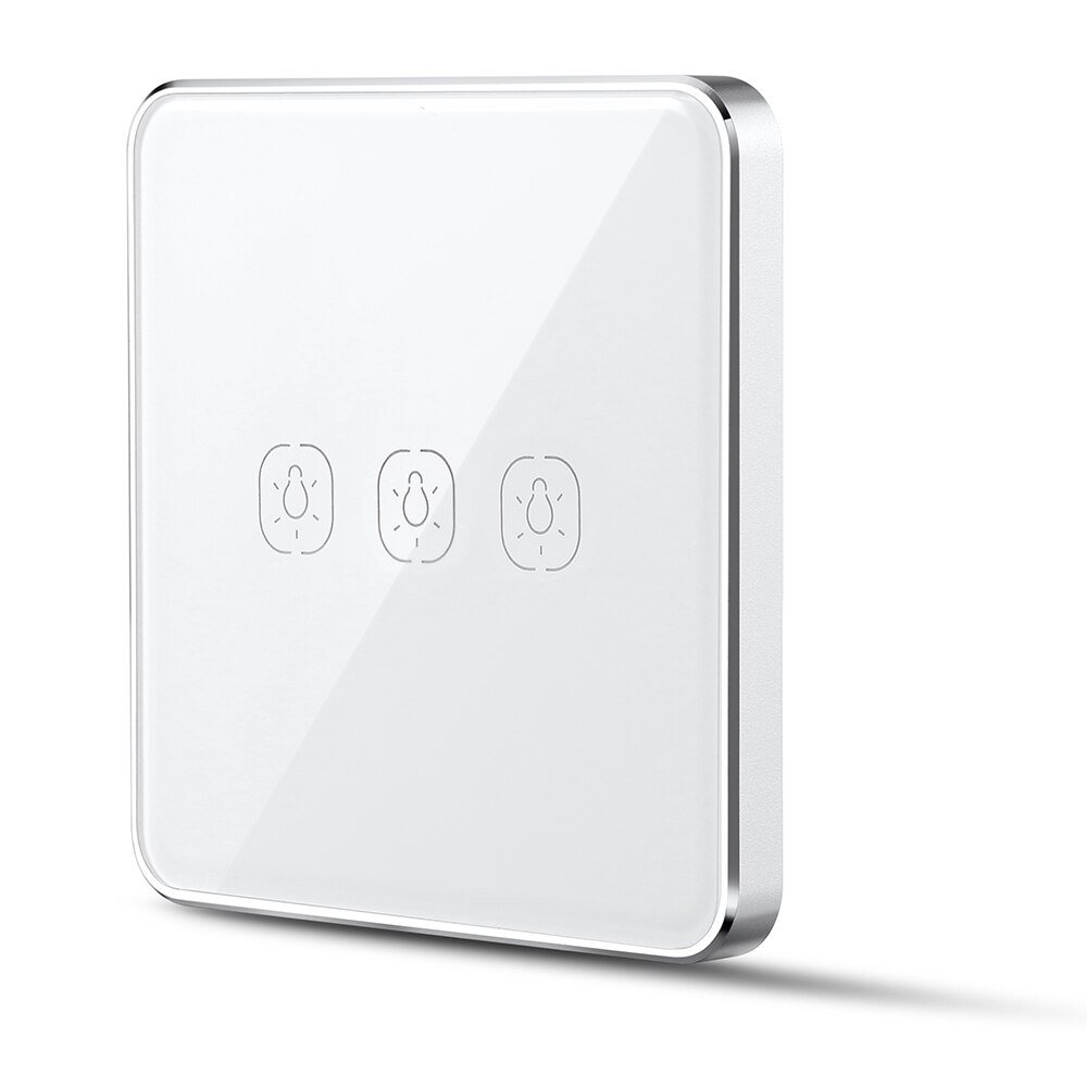 Tuya ZigBee Smart Battery Switch Wire Free 1/2/3 Gangs Touch Switch Sticker Works With zigbee2mqtt Home Assistant: 3CH