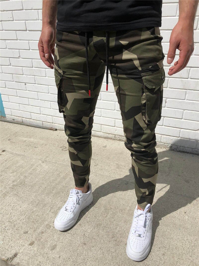 Pantalones de camuflaje para hombre, chándal de culturismo, ropa de calle de otoño, pantalones deportivos informales para Fitness, novedad de