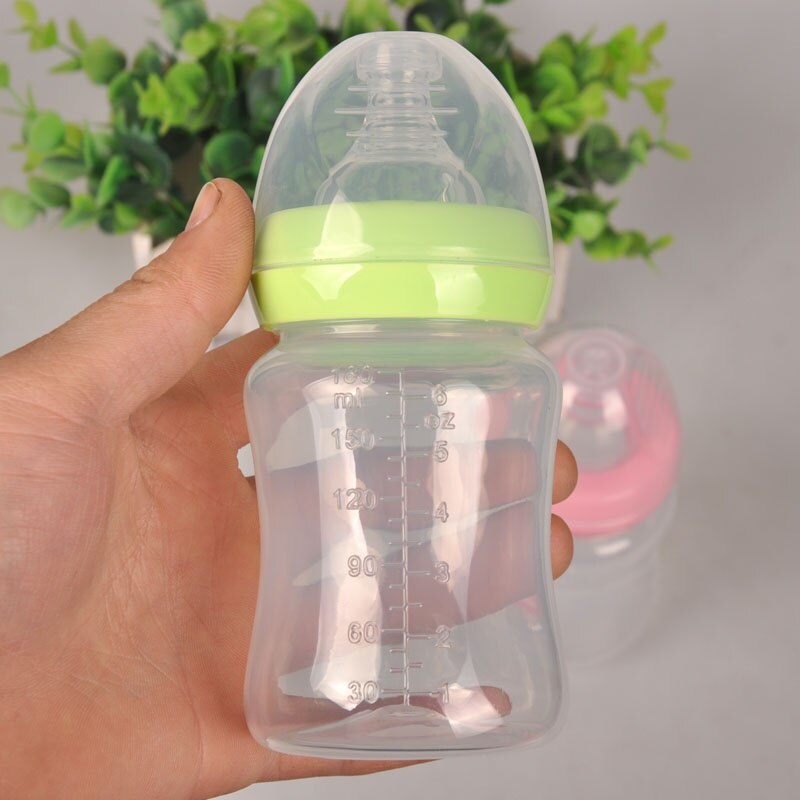 Nouvelle solide PP bouteille 180 ml large bouche lait biberon bébé biberon fournitures maternelle et enfant
