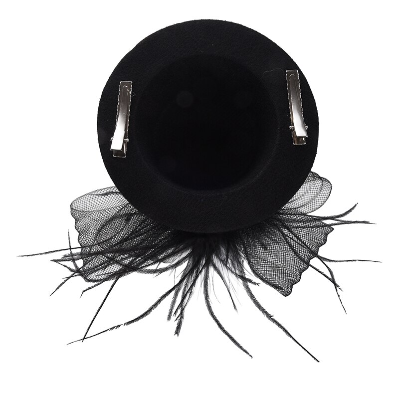 1 st organza slöja folie hatt mini topp hatt hårklämma & 1 st organza vår hatt hatt hårklämma blå
