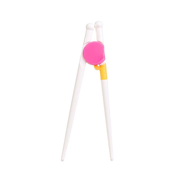 Palillos chinos para niños, palillos de aprendizaje, palillos de entrenamiento reutilizables, accesorios de vajilla de cocina, 1 par: Rosa