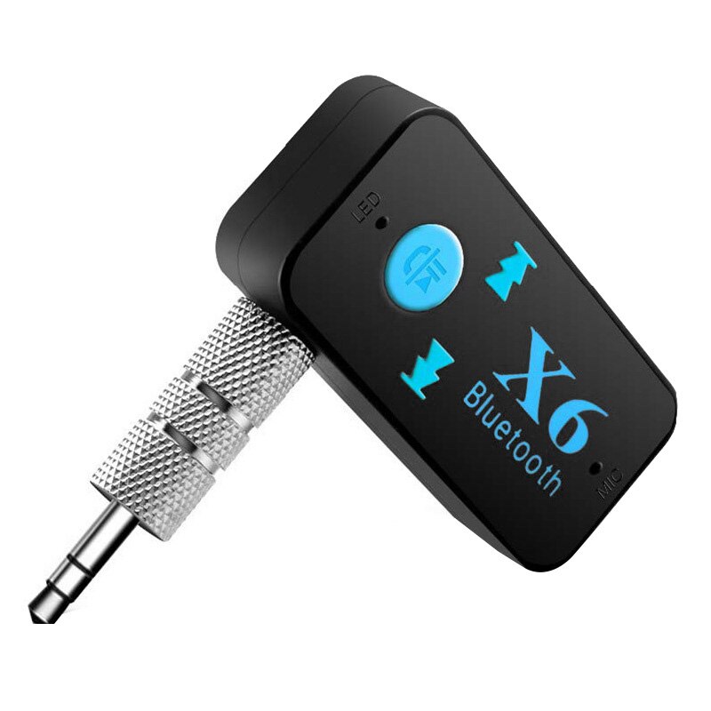 ABDZ -X6 HandFree Adapter Bluetooth Receiver Auto Car Bluetooth Aux Kit Music 3.5mm o Stereo Bluetooth Car Kit Receiver: Default Title