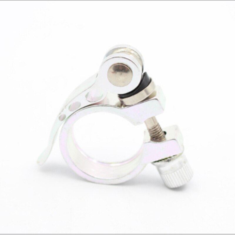 Aluminiumslegering cykel sæde stang quick release sæde sæde rør klemme repuestos bicicleta sadelpind klemme: Hvid