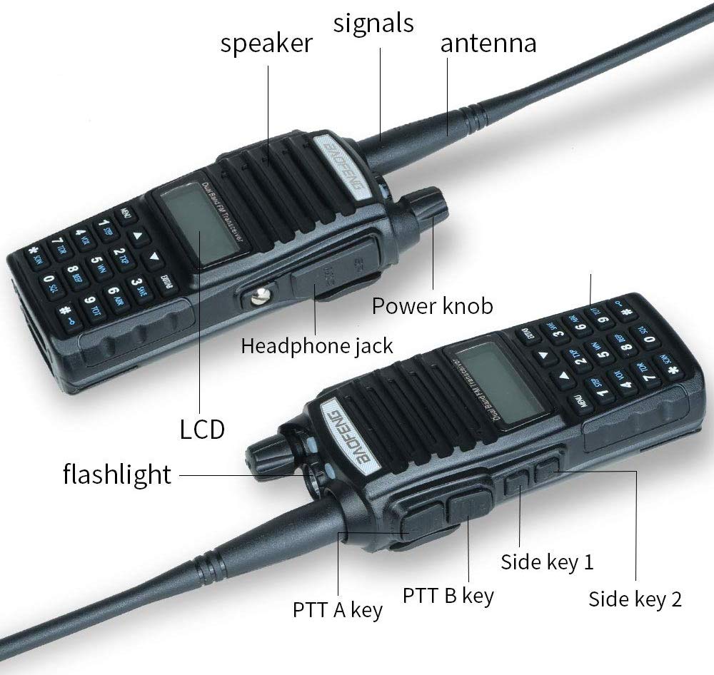 BaoFeng Walkie Talkie UV-82 Ham Dual-Band 136-174/400-520 MHz FM 8 watt 2800mAh Batterij waterdichte Twee Manier Radio, transceiver