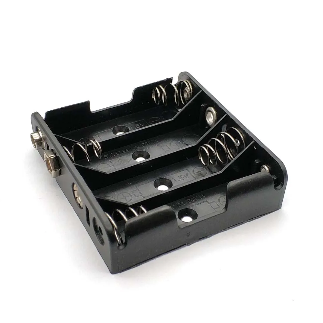 AA Batterij Houder 3V 6V 9V 12V voor 2X 4X 6X 8X AA Batterijen Zwart Plastic Opbergdoos Case Dubbele Lagen met 9V Connector: green