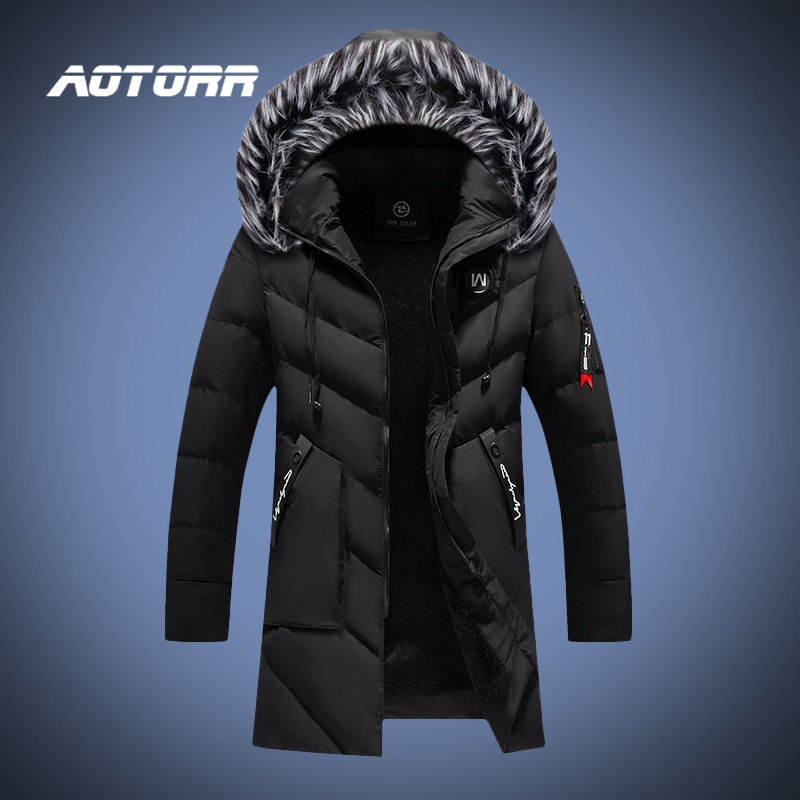 Menn/kvinner lang jakke pels hette vinterfrakk herre varm solid glidelås menn jakke vindsperre klatring yttertøy manteau homme hiver