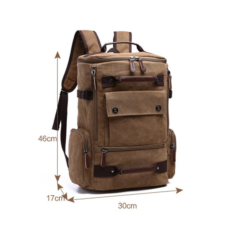 Caida Vintage Rugzak Canvas Rugzak Schooltas Mannen Reistassen Grote Capaciteit Rugzak Laptop Rugzak Tas