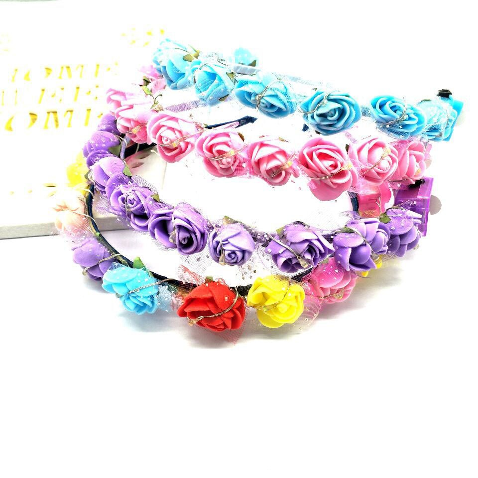 Kinderen meisjes feest verkleedkleding make-up hoofdband haarband slinger lichtgevende led bruiloft carnaval nachtclub rekwisieten