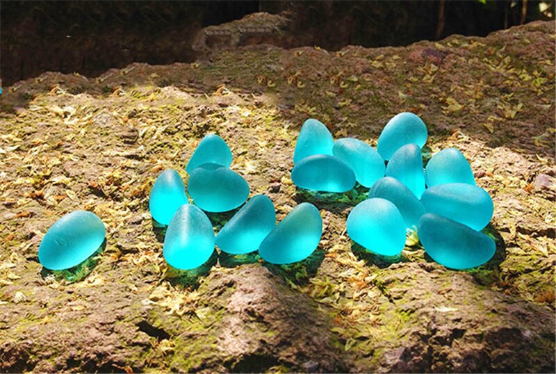 Beautiful Blue Ocean Glass Stone Decoration Ornament For Aquarium Fish Tank