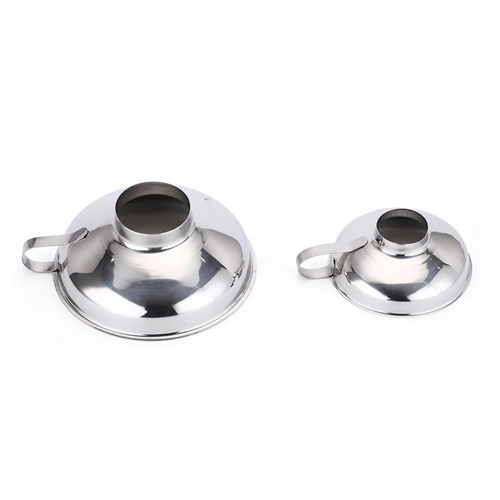 Stainless steel funnel wide mouth funnel filter oil leak large diameter canned oil wine kitchen cooking tools kitchen supplies