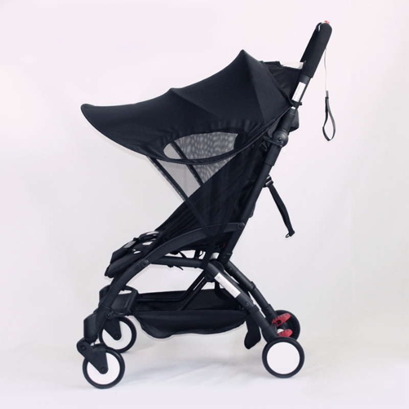 Baby stroller sunshade sunshade canopy baby stroller accessories rain cover baby windproof umbrella sunshade cover: Zilver