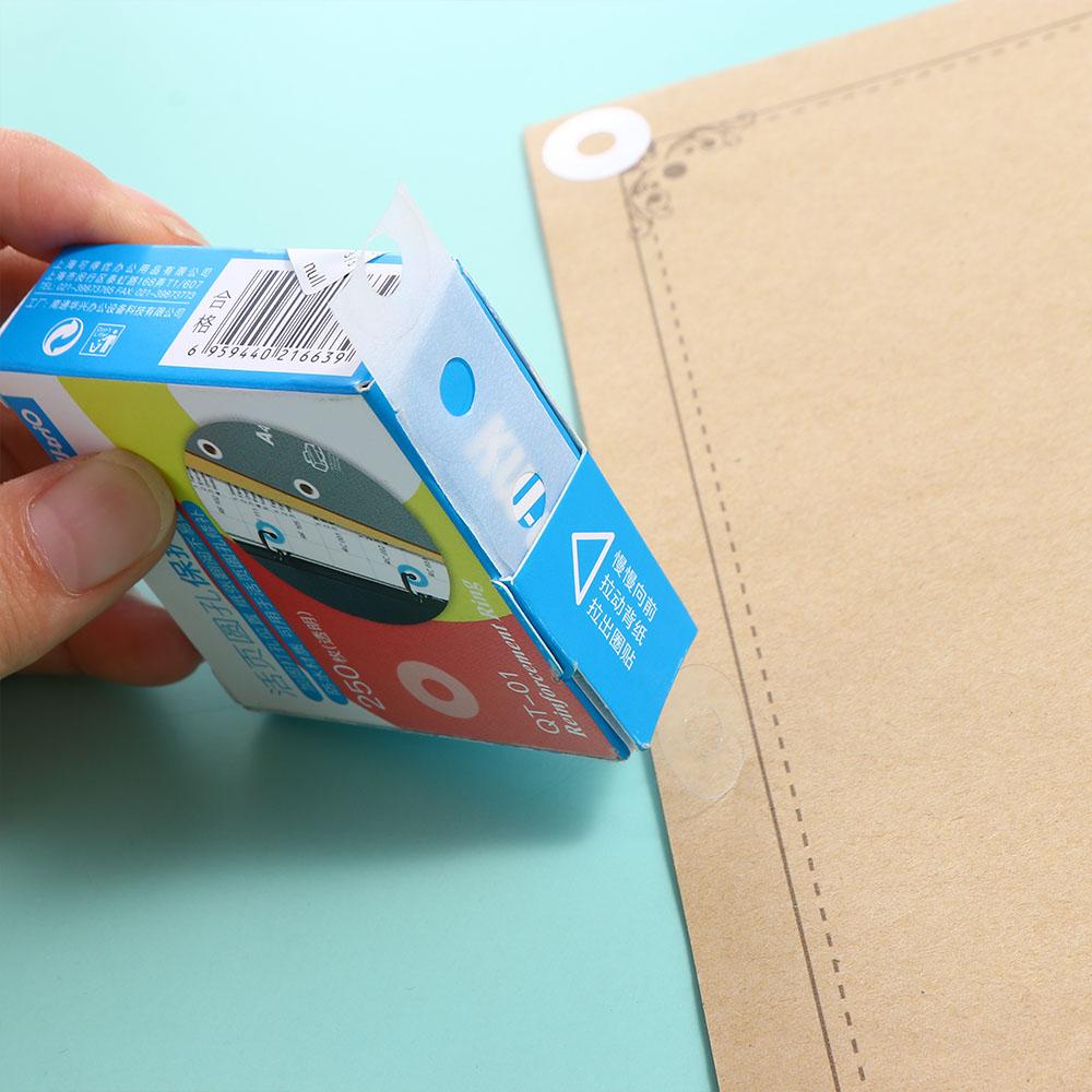 Adhesive 15mm Student Reinforcement Ring Hole Reinforcement Labels Binding Paper Sticker Hole Punch Protector Round Stickers