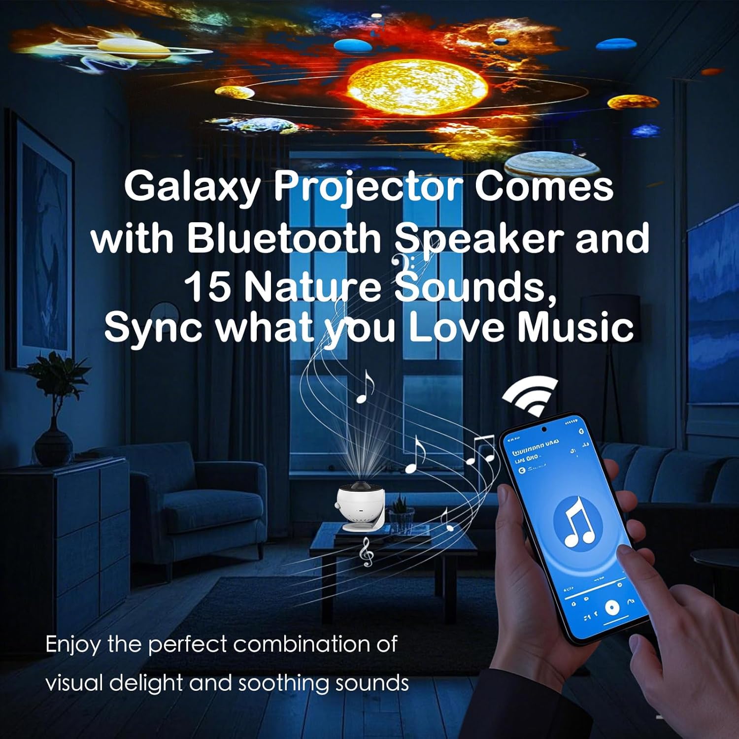 Bedroom Galaxy Projector Pro, Home Planetarium Projector Lamp Star Projector Pro Kids Adult Room Decoration with Timer Bluetooth