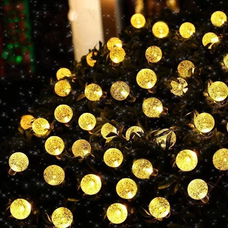 Solar String Lights Garden 100/50/20 LED Outdoor Crystal Ball Fairy Light Home Patio Yard Decoration Lamp Garden Garland