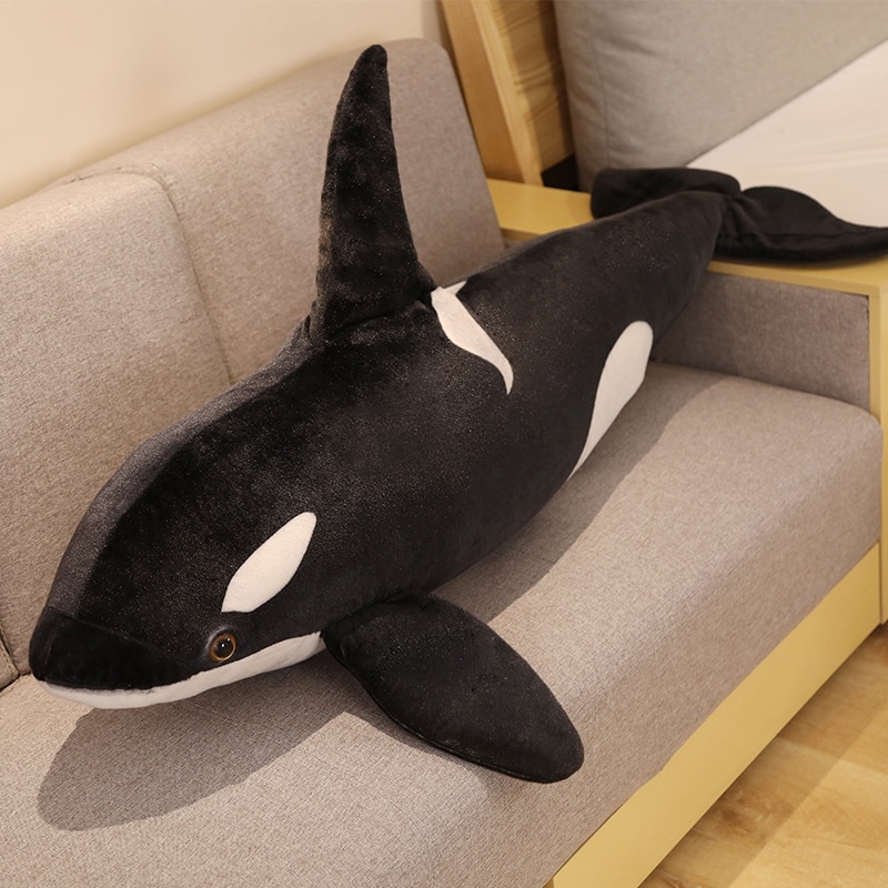 130CM big Killer whale doll pillow whale Orcinus orca black and white whale plush toy doll shark kids boys girls soft toys