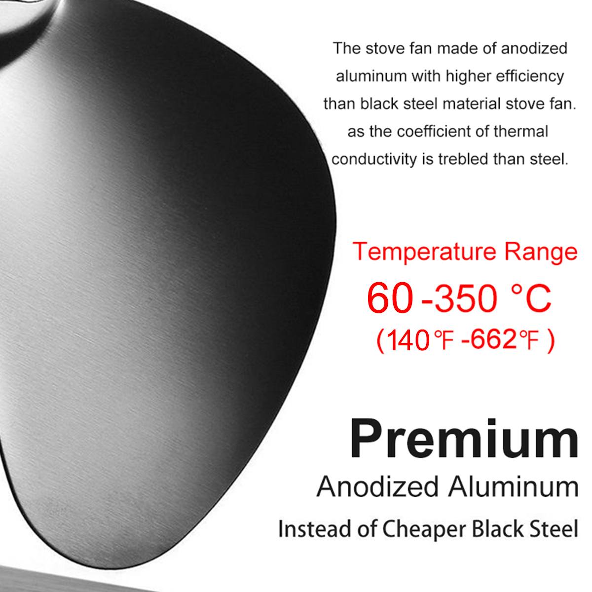 Powered Stove Fan Wood Heat Powered Stove Fan Fireplace Blower Fan Home Quiet Eco Friendly Hight Efficient Heat Distribution