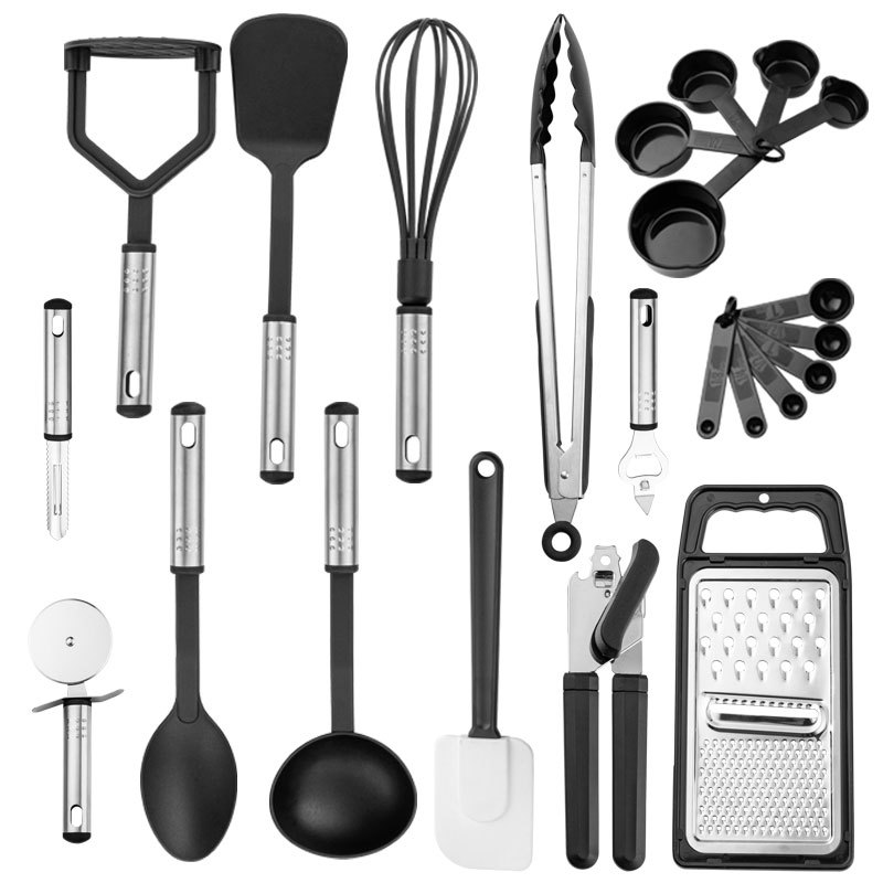 Kitchen Utensil Set - 23 Pcs Nylon Cooking Utensils Set for Non Stick Pans Kitchen Set - Kitchen Gadgets Cookware Set: Default Title