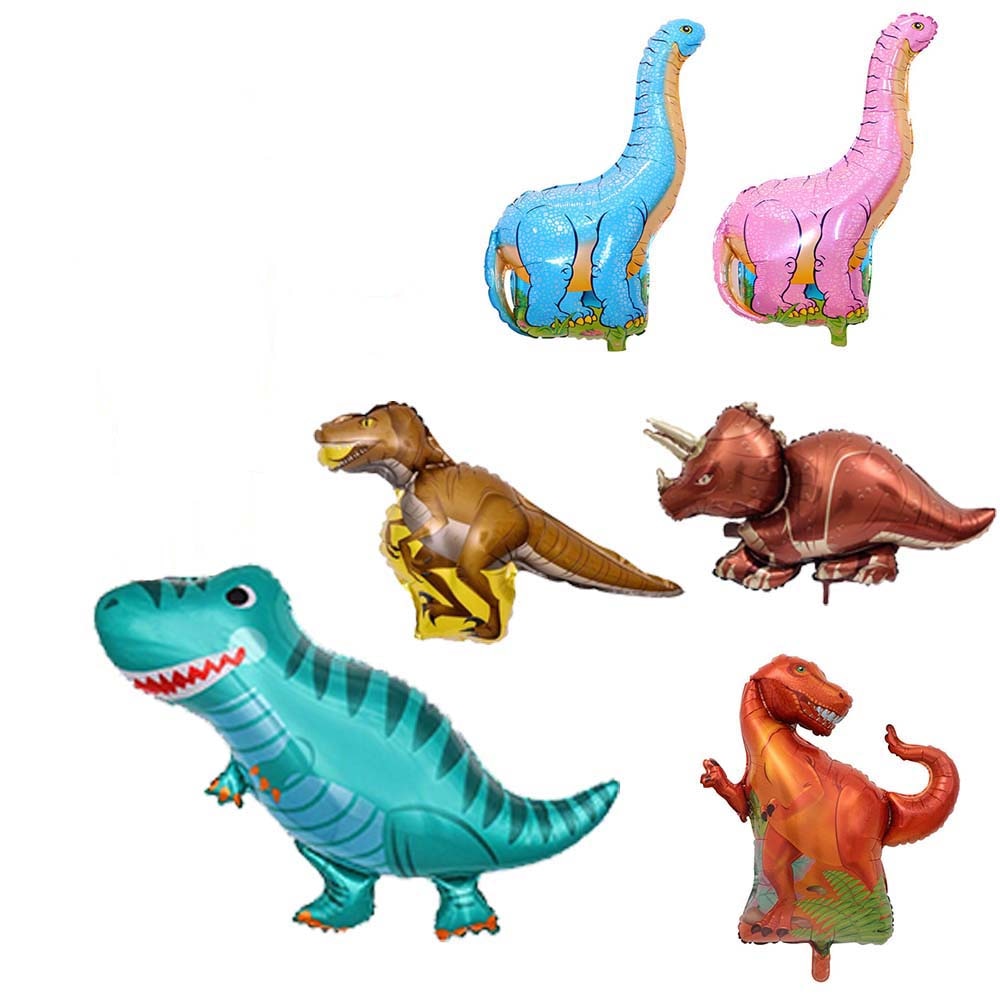 1/4/5 Pcs Mini Dinosaur Foil Balloon Boys Animal Balloons Childrens Toy Dinosaur Birthday Party Jurassic Decorations Balloon