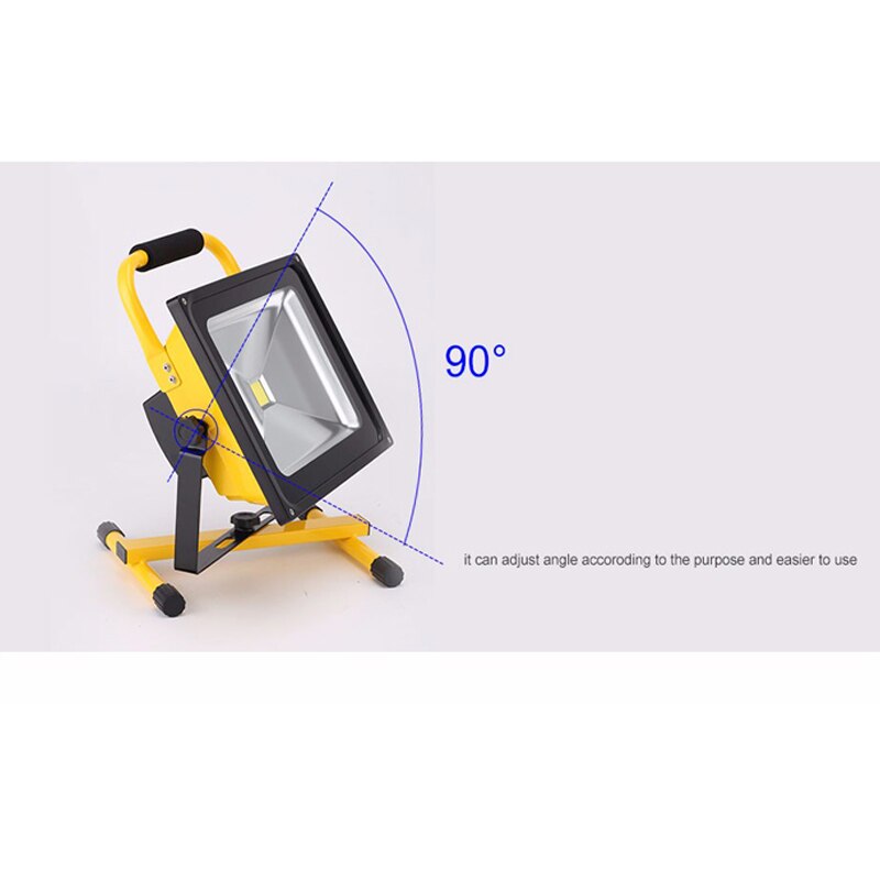 Rechargeable LED Floodlights Lithium-ion Battery Portable Outdoor Camping Fishing Night Work Spotlight IP65 Super Bright Dynasty