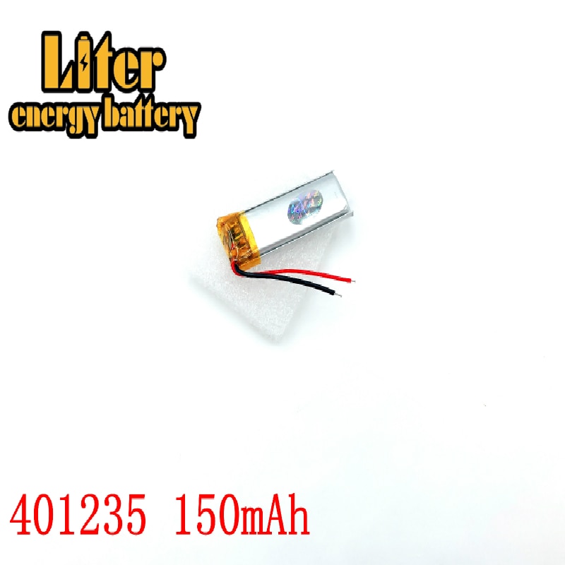 401235 Polymer Lithium-batterie 3,7 V 150mAh Bluetooth Headset Wiederaufladbare Li-ionen-zelle