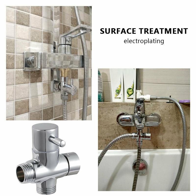1pc 3- vejs t-adapter messing  g1/2 "tee-stik med omskifter bidet til badeventilsprøjte toilet bruser brusebad lukket hoved  e0 l 4