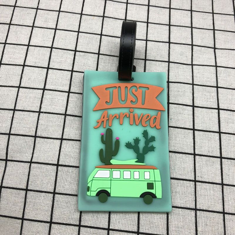 Cartoon Cactus Creatieve Bagagelabel Silicagel Travel Accessoires ID Identifier Label Tag Adres Holder reizen