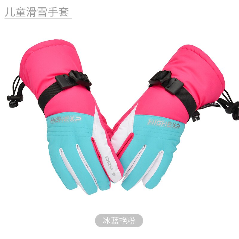 Ski Handschoenen Voor Kinderen Snowboard Handschoenen Meisjes Ski Wanten Thermische Winter Handschoenen Skiën Sneeuw Wanten Waterdichte Snowboarden: 1807-15