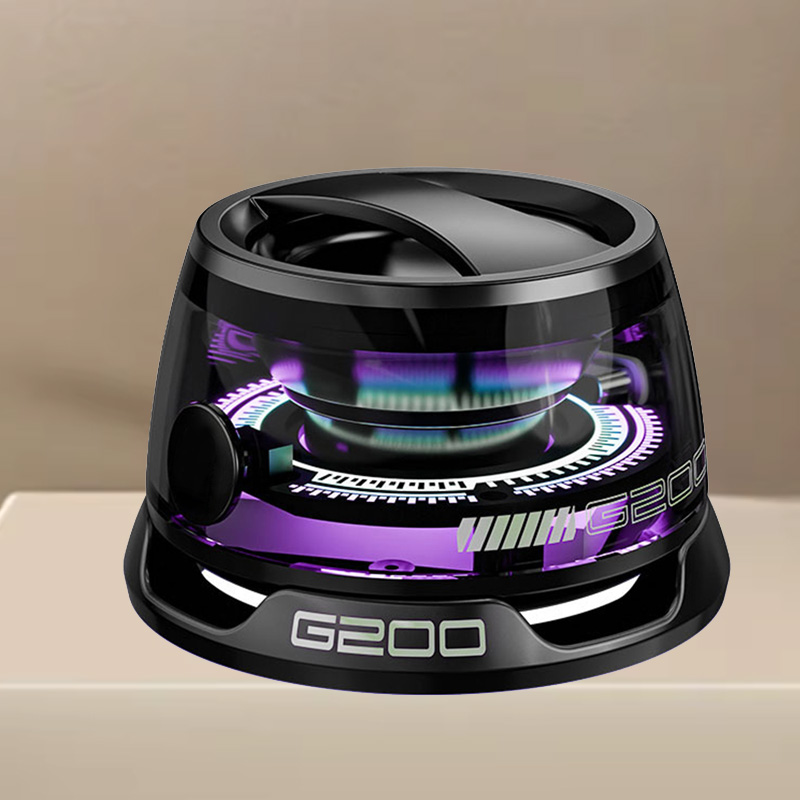 G200 bärbara mini bluetooth-högtalare rgb-belysning magnetisk högtalare  bt5.3 mini-ljudboxar 7 timmars uppspelning telefonhållare: Svart
