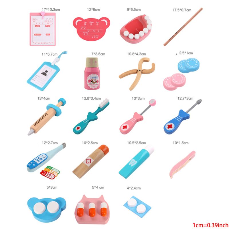 Kinderen Arts Speelgoed Role-Playing Games Pretend Play Houten Medische Kit Set Pretend Doctor Play Speelgoed Voor Kinderen R7RB